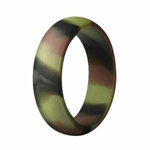 Silicone Wedding Rings For Women - Green Camo Pack Of 1